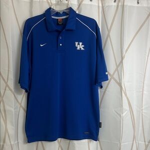 Nike Royal Blue Men's Polo Shirt with UK Logo